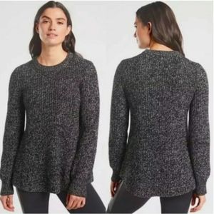 Athleta Sierra Crewneck Sweater Wool Blend Marled A-line Size XXS